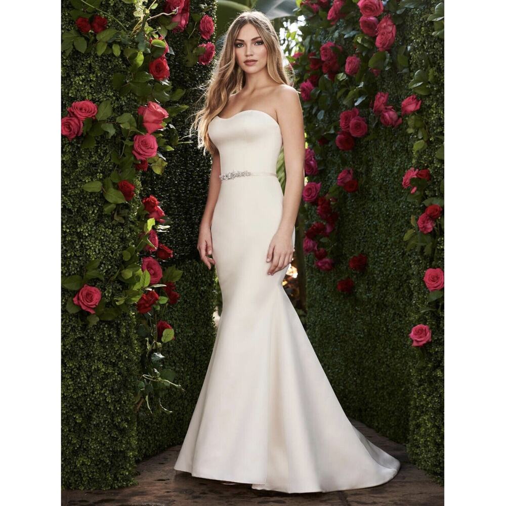 Mikaella Bridal Wedding Dress Cream/Pearl Color Size 8 Style #2267 NWT $2000
